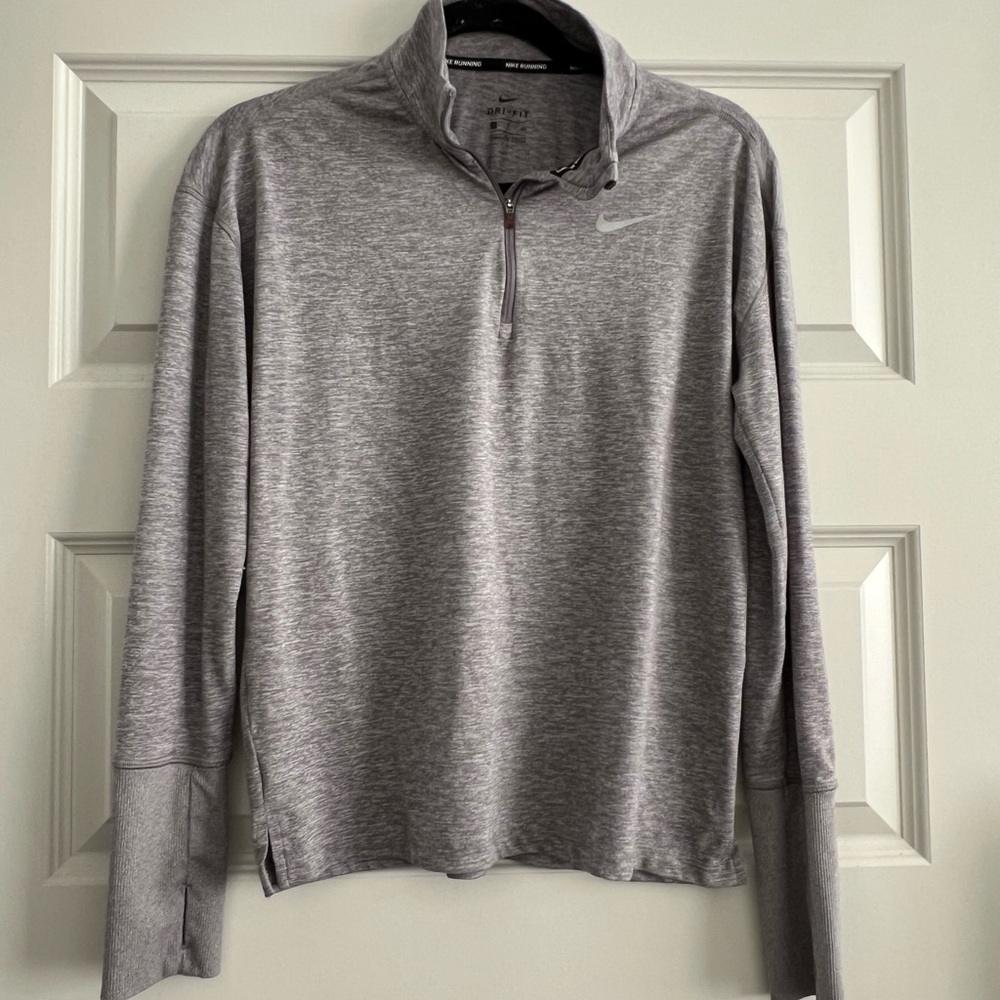 Nike Heather Gray Dri-FIT Quarter-Zip